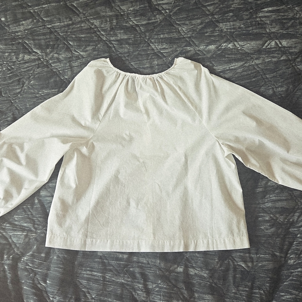 Universal Thread White Balloon-Sleeve Peasant Top - image 4